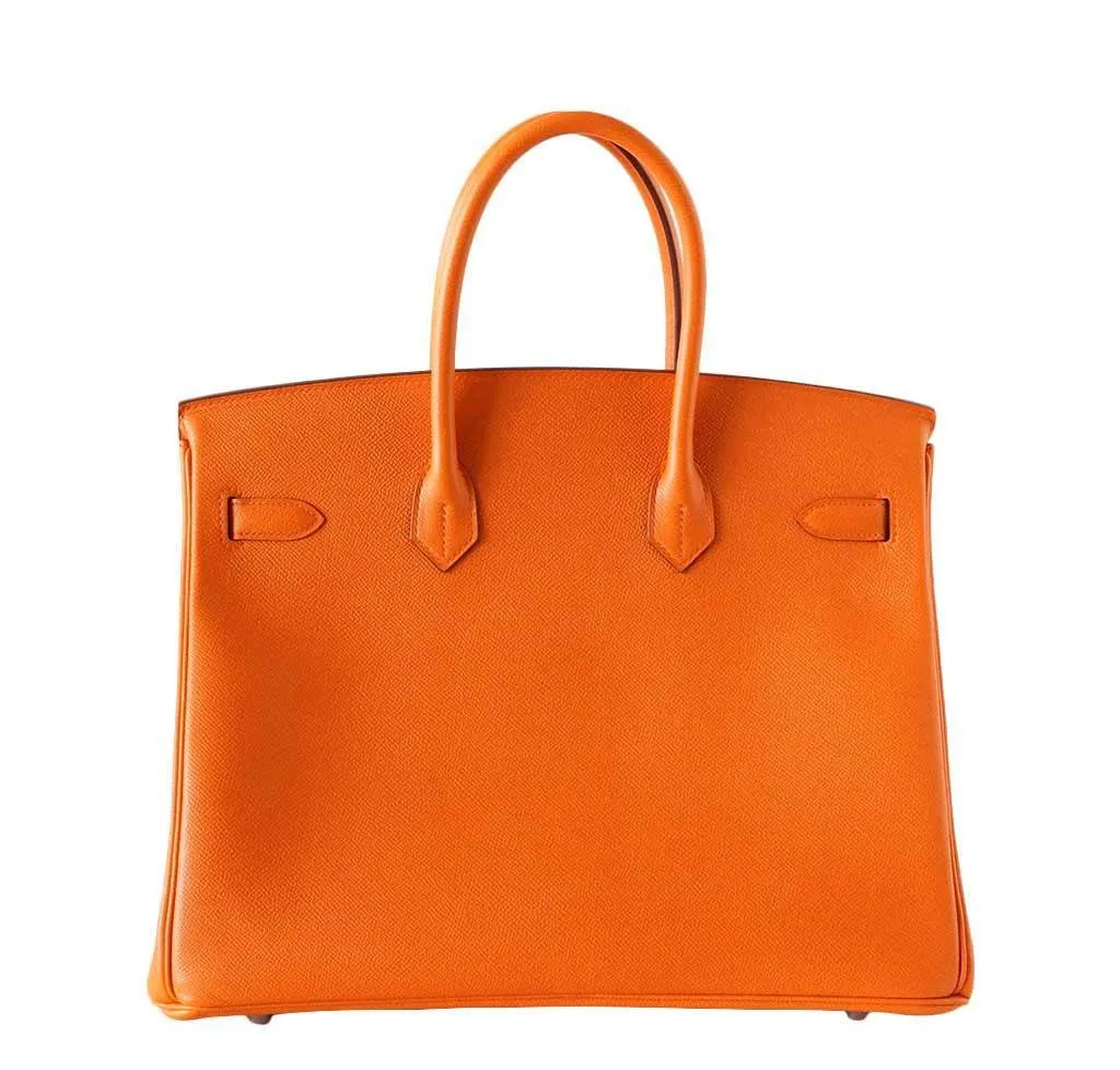 Hermès Birkin 35 H Orange Bag Epsom PHW