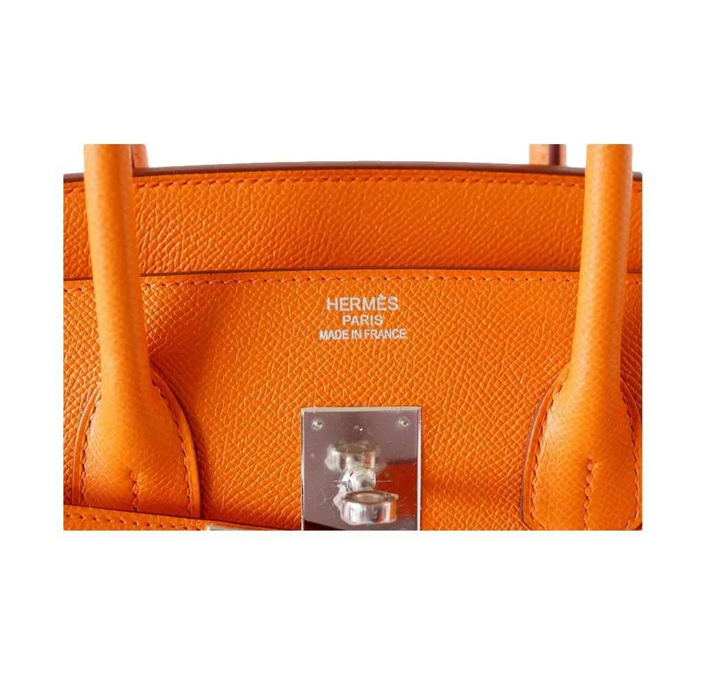 Hermès Birkin 35 H Orange Bag Epsom PHW