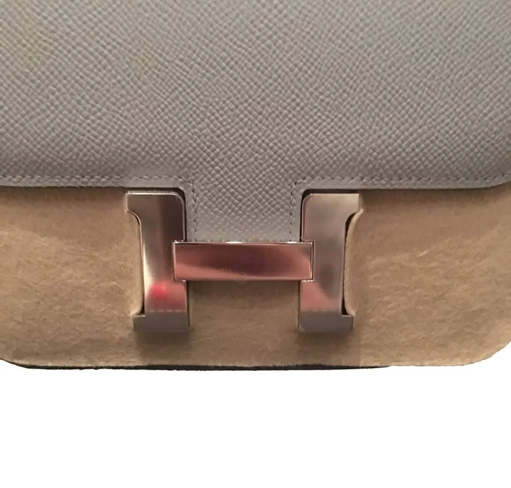 Hermès Constance Mini 18 Bleu Glacier Bag