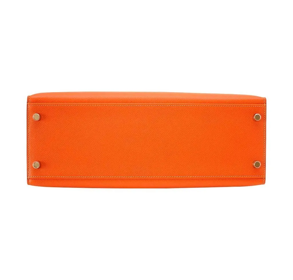Hermès Kelly Sellier 32 Feu Bag Gold Hardware
