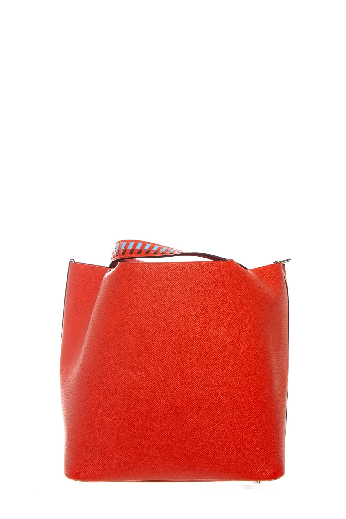 Hermès Orange Epsom Tressage De Cuir Picotin Bucket Bag