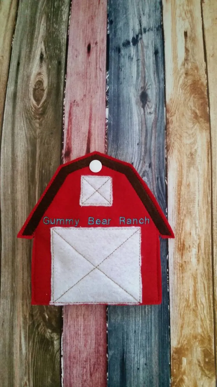 Horse Finger Puppets - Barn Shaped Storage Bag - Free Personalization -  Quiet Toy - Busy Bag - Activity Bag - custom colors