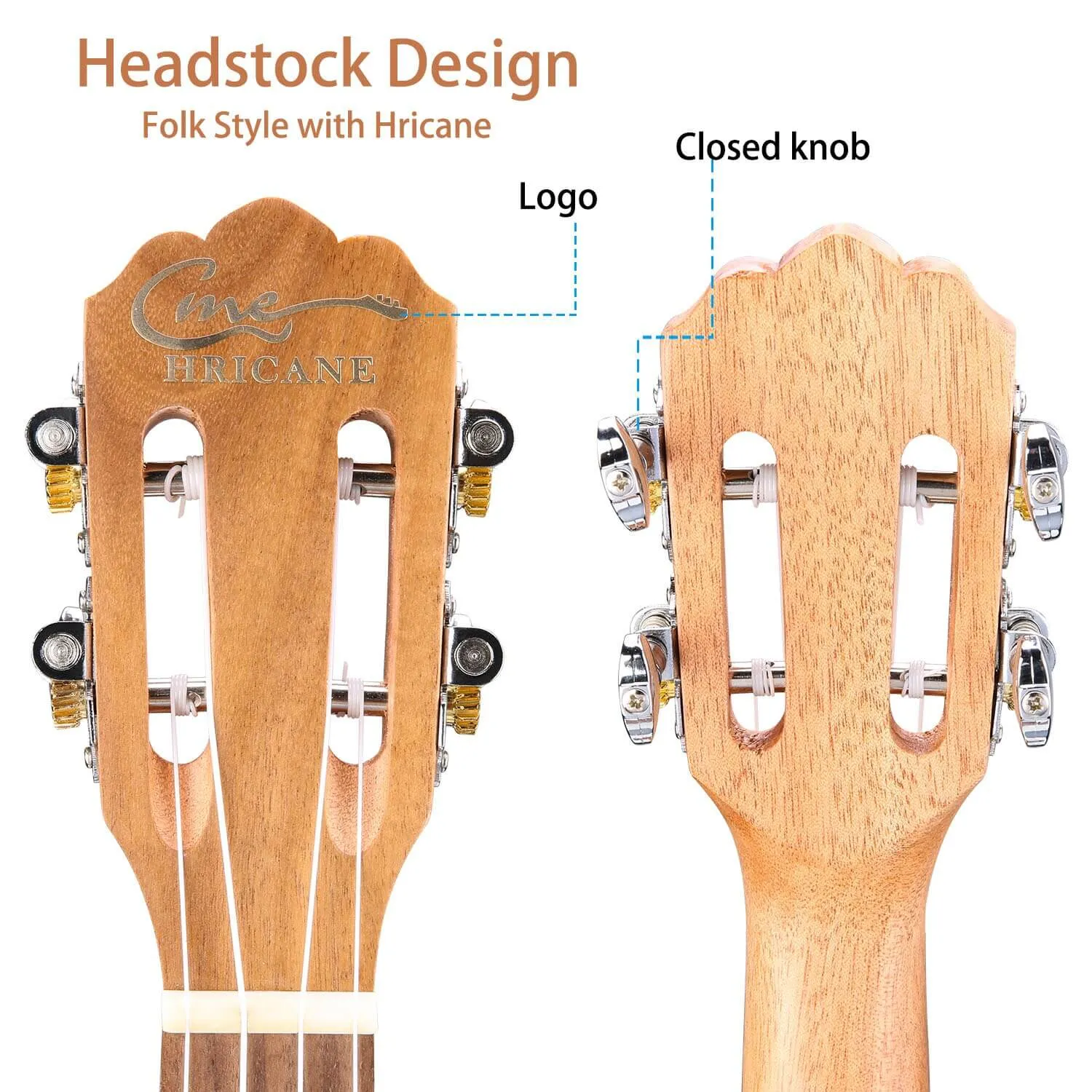 HRICANE Concert Koa Professional Ukulele