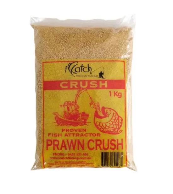 ICATCH Burley Yellow Prawn Crush ISO fishing berley Crush 1kg Bag