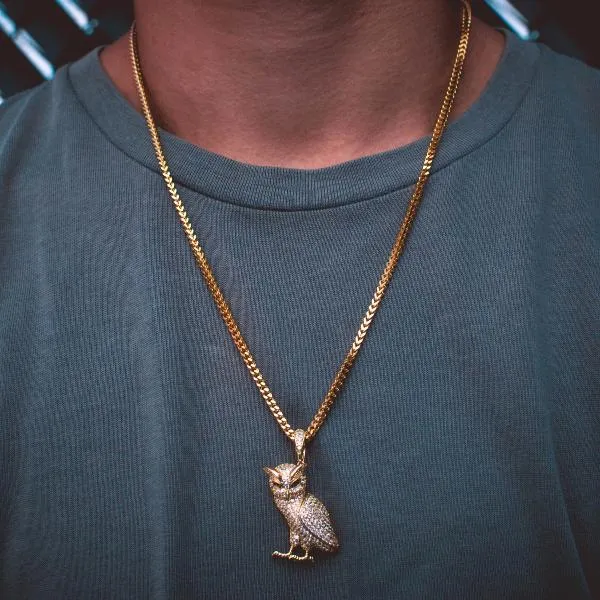 Iced Owl Necklace