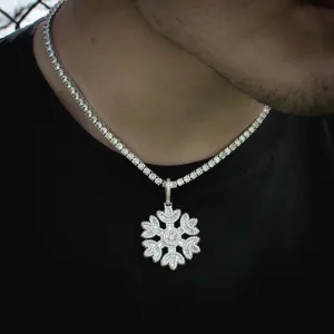 Iced Snowflake Necklace
