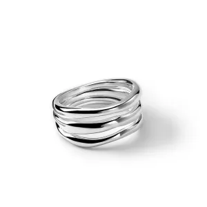Ippolita Sterling Silver Classico Triple Band Squiggle Ring