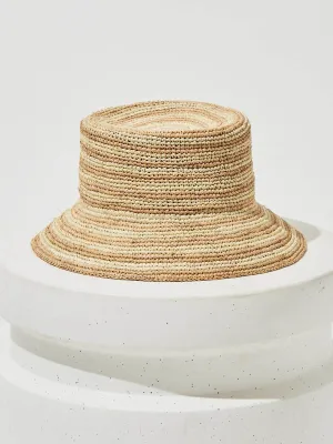 Isadora Hat In Natural Stripe