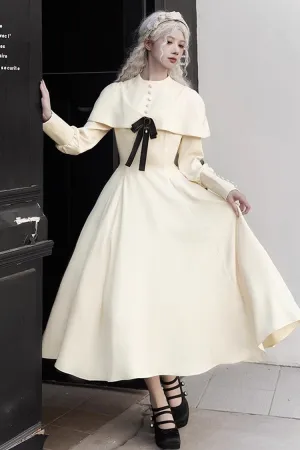 Ivory [Thirteenth Evening] Long Sleeves Slim Gothic Elegant Lolita Dress