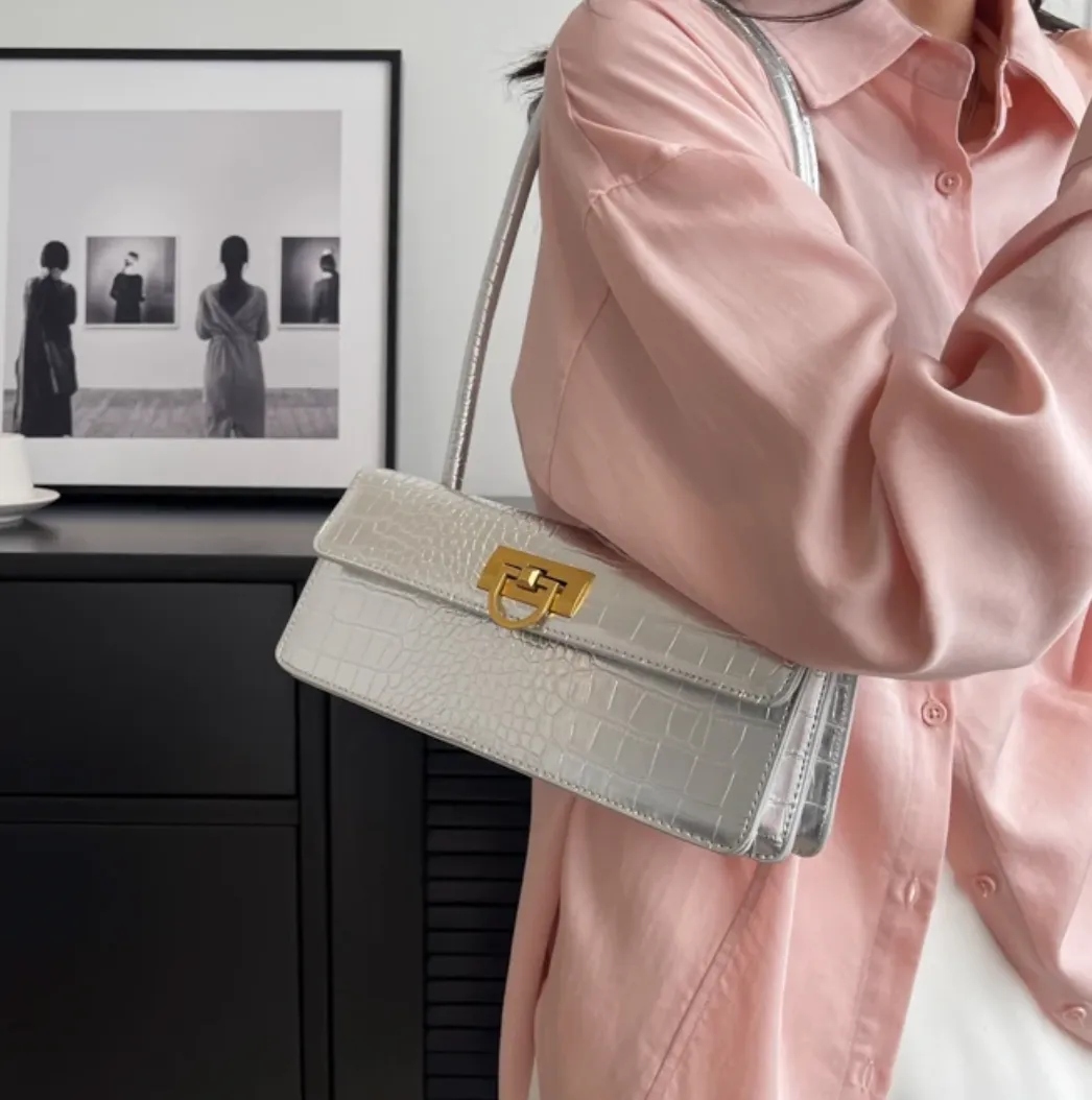 JANICE FAUX CROC MINIMAL BAG
