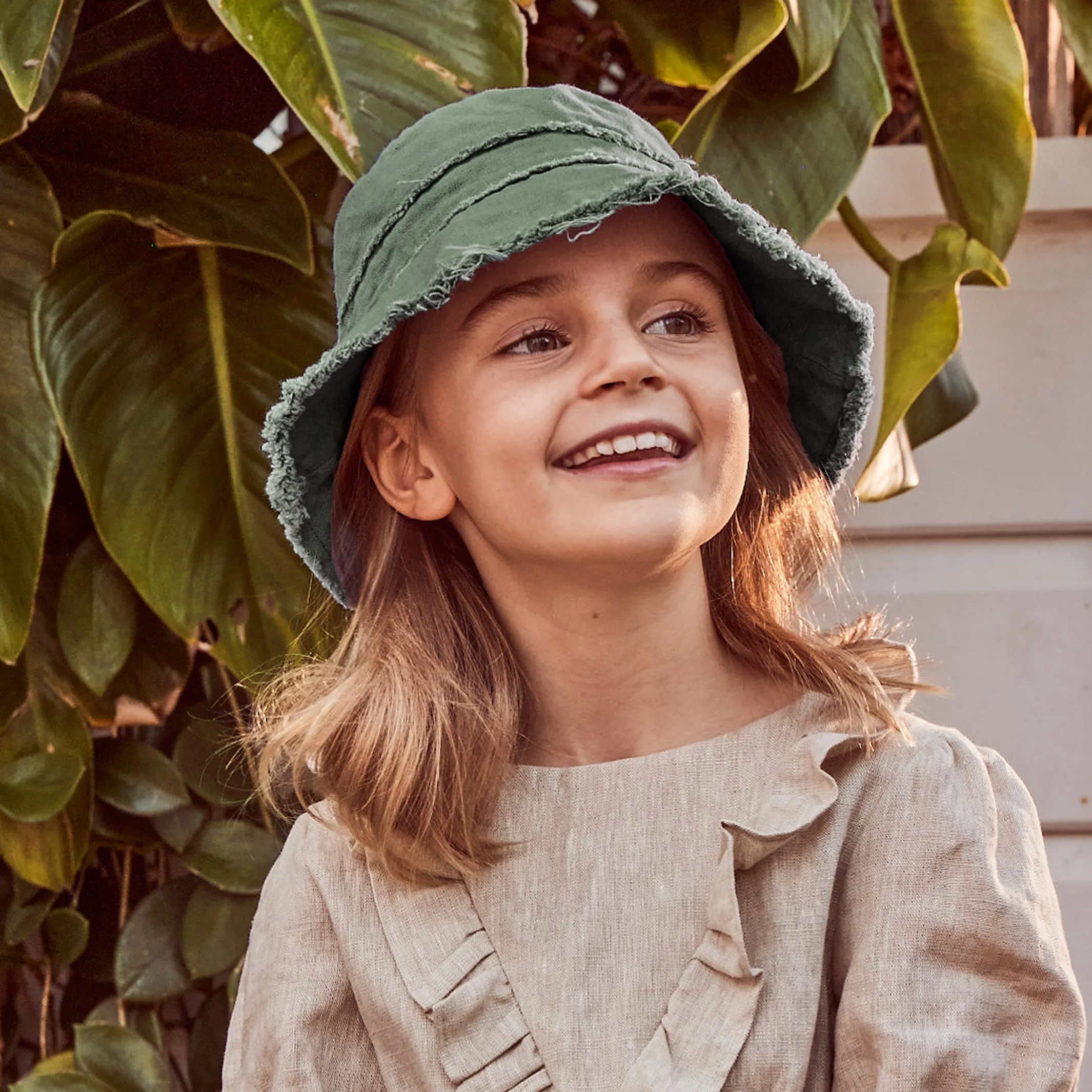 Jinja Cotton Bucket Hat - Khaki