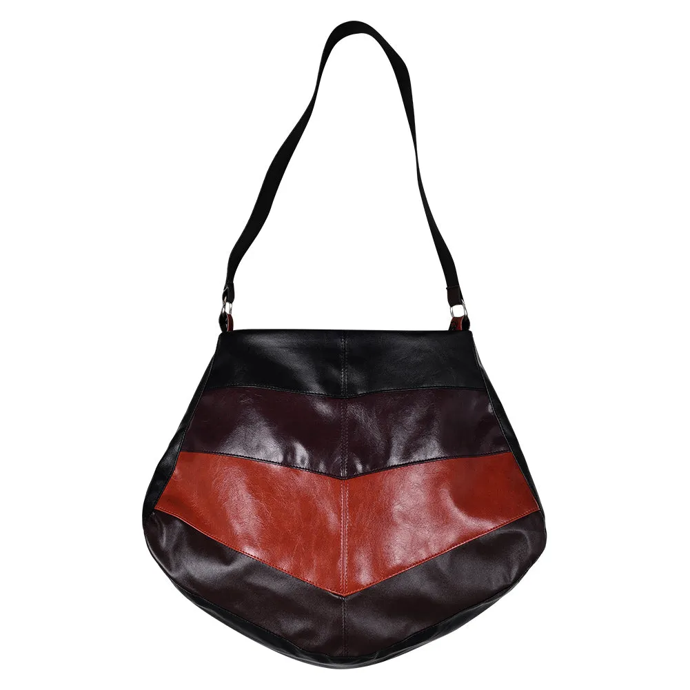 Joker Harley Quinn Black Red Colorblocked Shoulder Bag Cosplay Halloween Carnival Costume Accessories Props