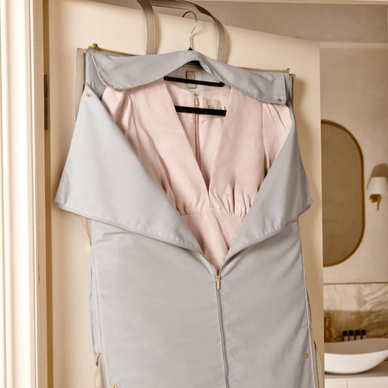 Katie Loxton Fold Out Garment Weekend Bag - Light Taupe