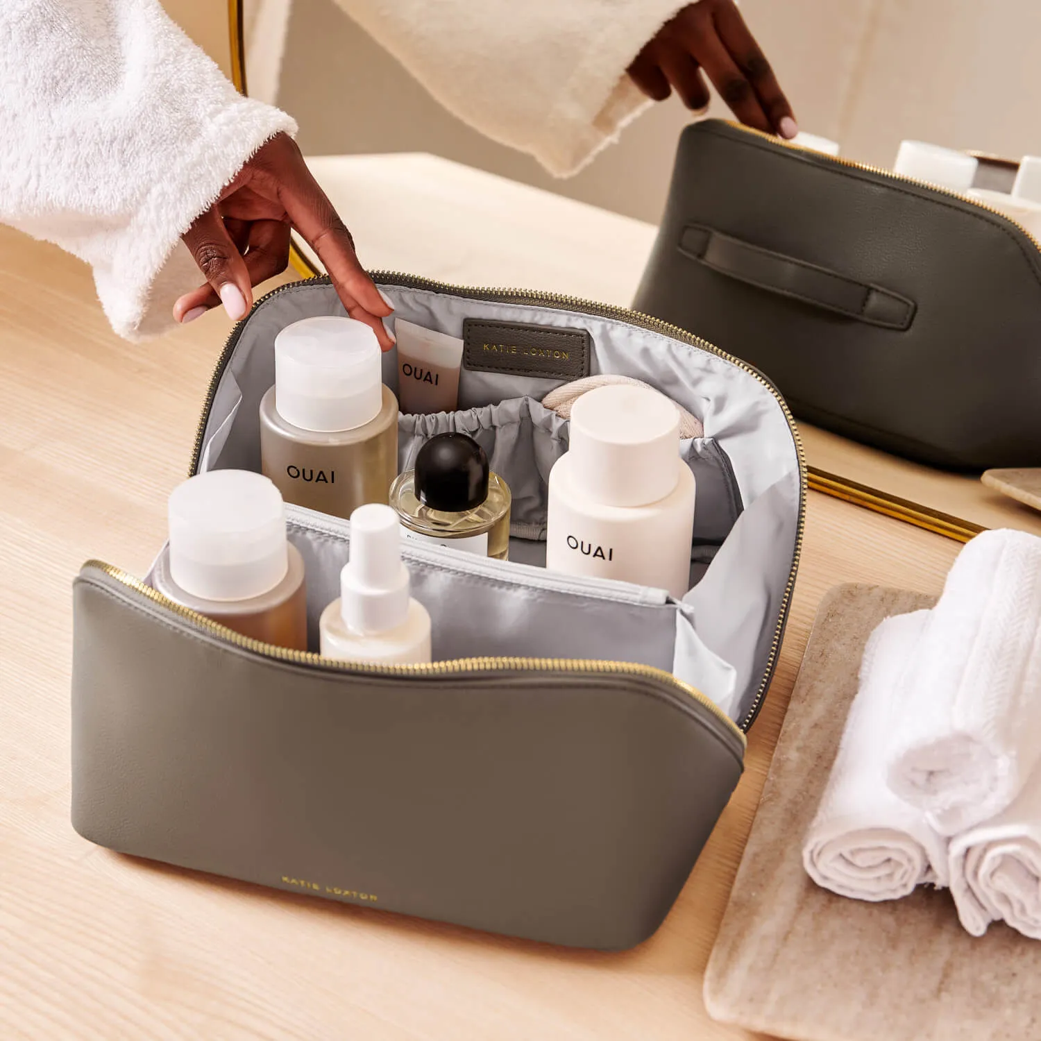 Katie Loxton Large Make Up Wash Bag - Mink