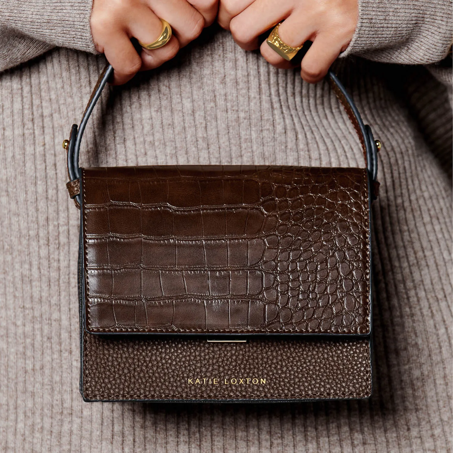 Katie Loxton Mini Orla Crossbody Bag - Chocolate