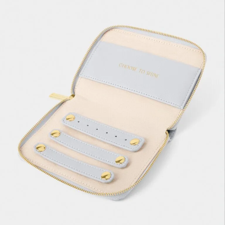Katie Loxton Powder Blue Choose To Shine Slim Jewellery Case
