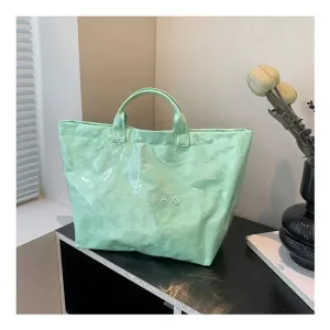 Kawaii Chic Clear Tote Bag 🌈✨ | Stylish & Spacious Velcro Handbag for Women 👜💕 | Perfect for Casual Outings!