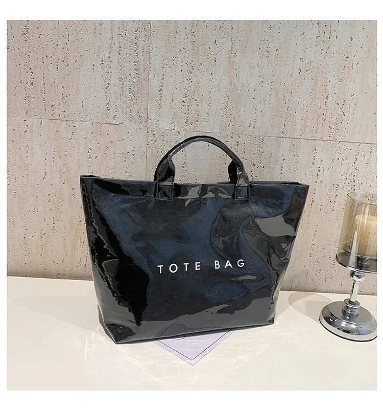 Kawaii Chic Clear Tote Bag 🌈✨ | Stylish & Spacious Velcro Handbag for Women 👜💕 | Perfect for Casual Outings!