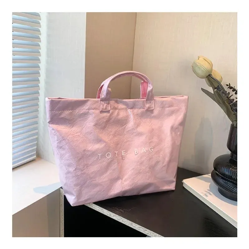 Kawaii Chic Clear Tote Bag 🌈✨ | Stylish & Spacious Velcro Handbag for Women 👜💕 | Perfect for Casual Outings!