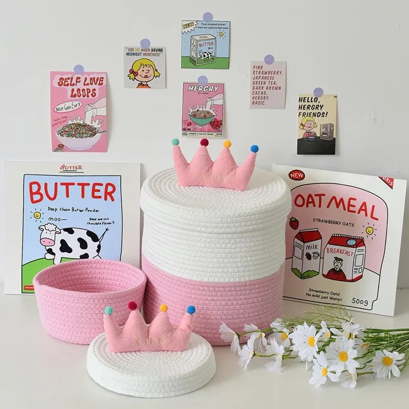 Kawaii Crown Storage Bucket (set of 2)
