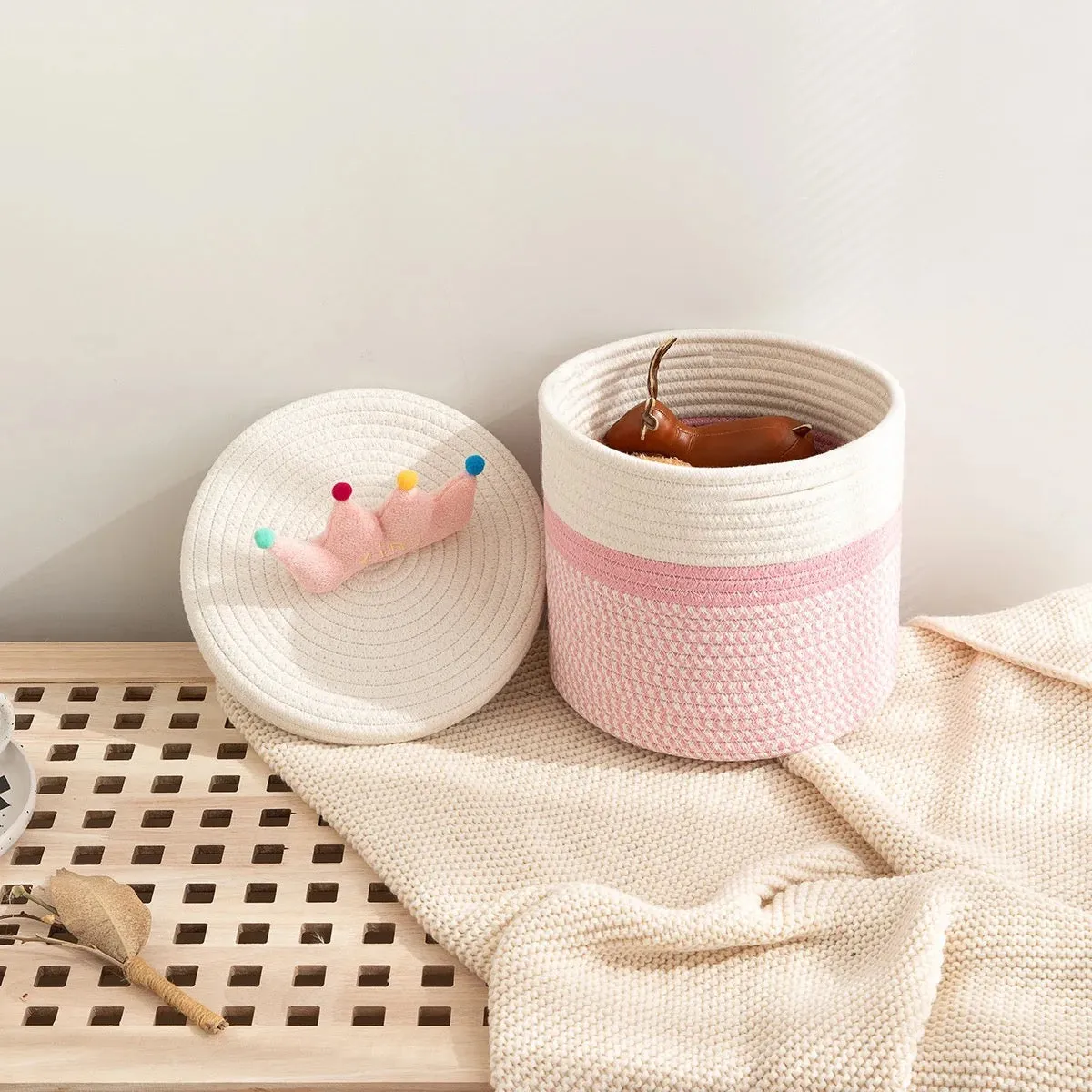 Kawaii Crown Storage Bucket (set of 2)
