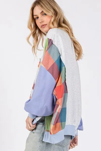 Keep The Peace Bleu Purple Patch Sweatshirt