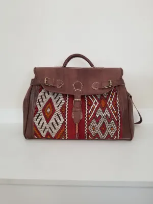 Kilim Leather Bag - Medium