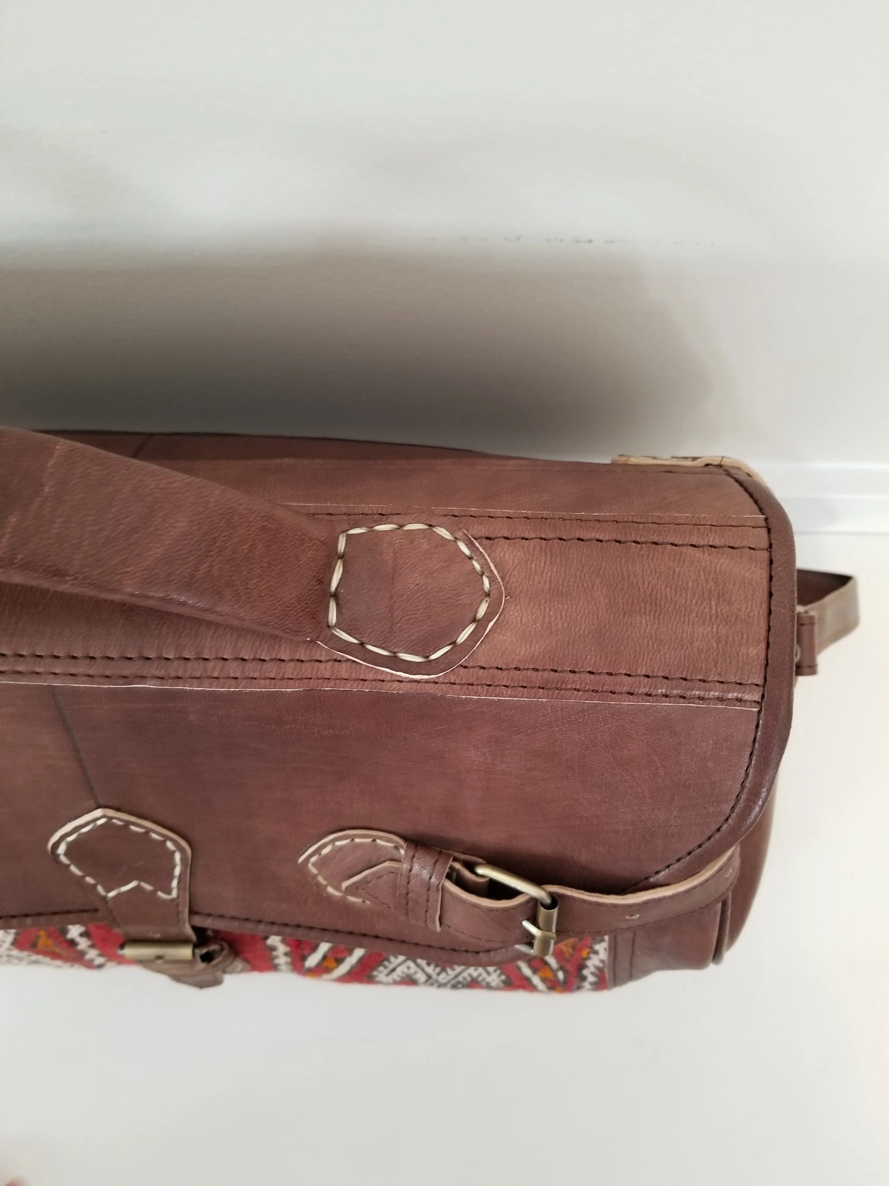 Kilim Leather Bag - Medium