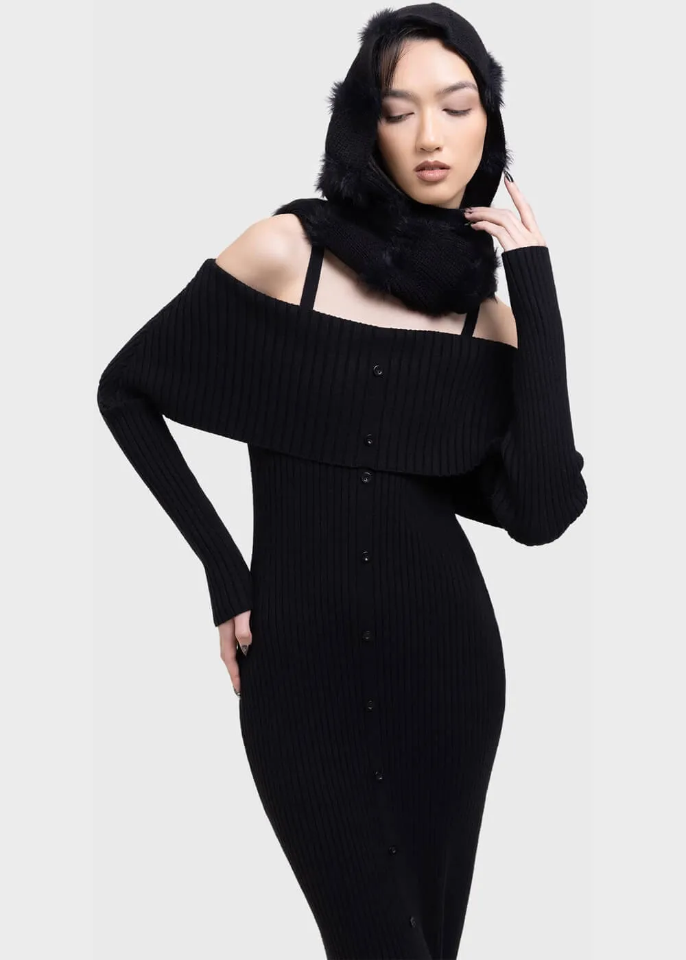 Killstar Kihilist Shadow Empress Maxi Dress Black
