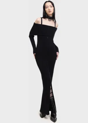 Killstar Kihilist Shadow Empress Maxi Dress Black