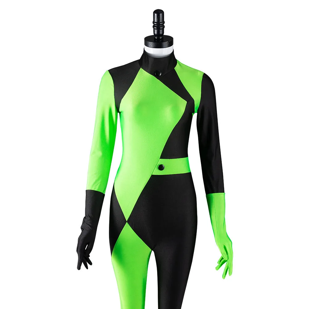 Kim Possible Shego Cosplay Costume Adult Jumpsuit Outfits Halloween Carnival Suit