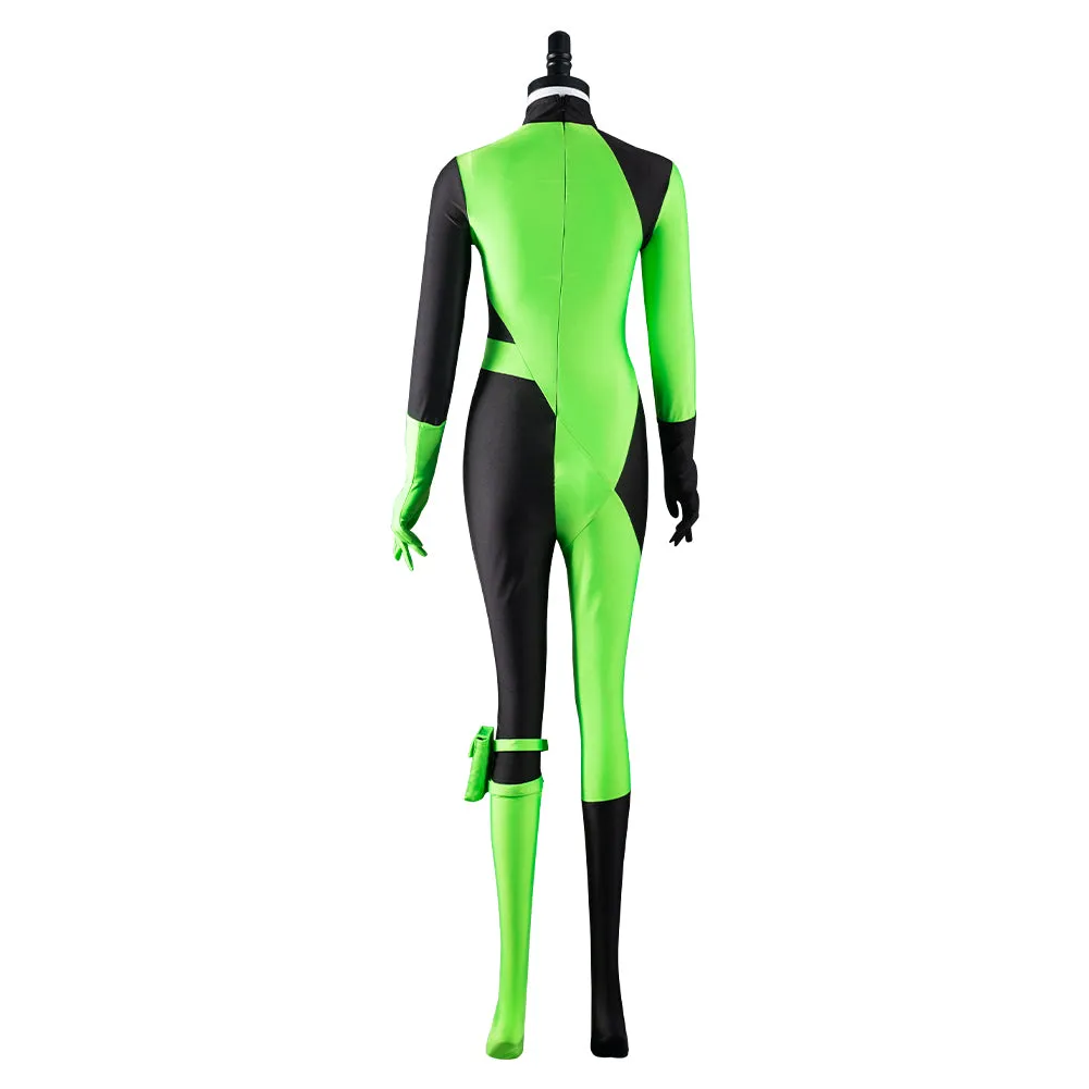 Kim Possible Shego Cosplay Costume Adult Jumpsuit Outfits Halloween Carnival Suit