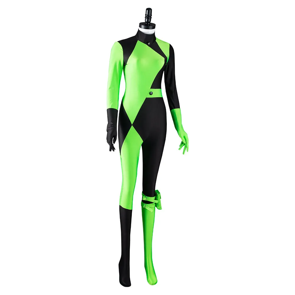 Kim Possible Shego Cosplay Costume Adult Jumpsuit Outfits Halloween Carnival Suit
