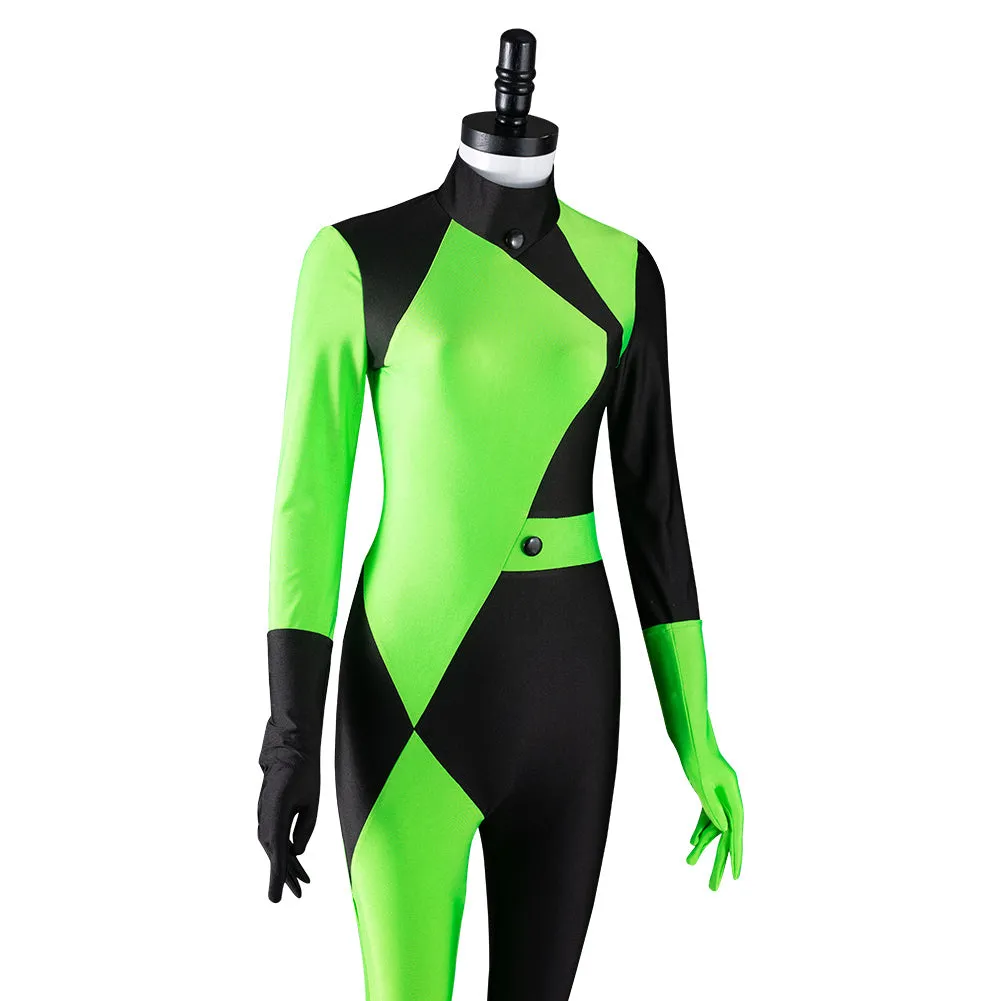 Kim Possible Shego Cosplay Costume Adult Jumpsuit Outfits Halloween Carnival Suit