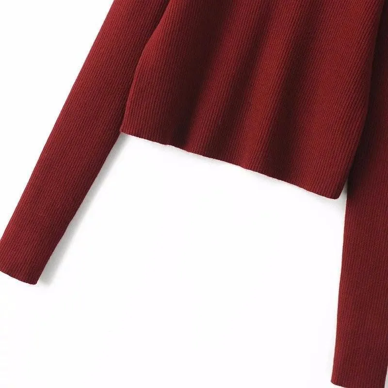 Knitted Off Shoulder Sweater