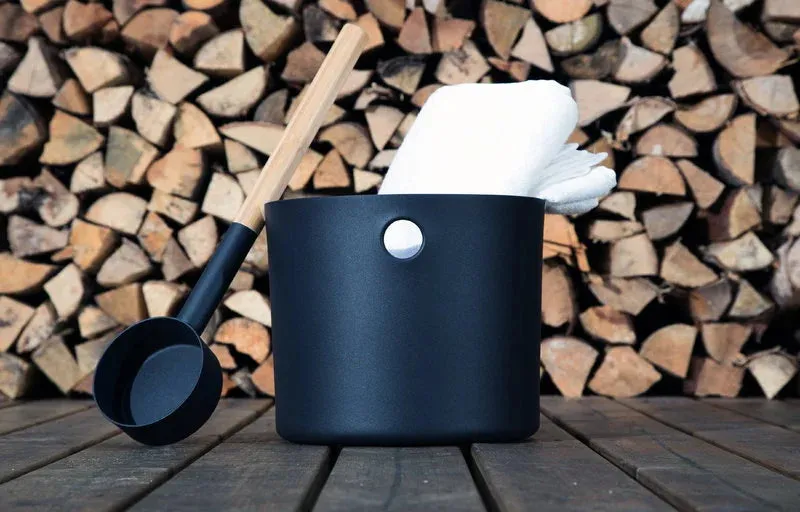 KOLO Sauna Bucket and Ladle, black