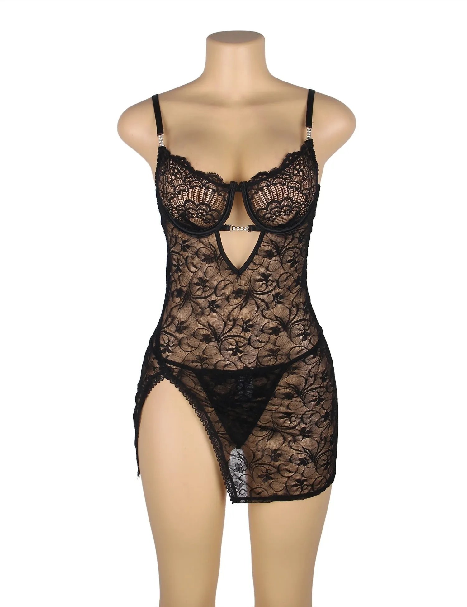 Lace With Underwire Adjustable Straps Babydoll Egypt Lingerie