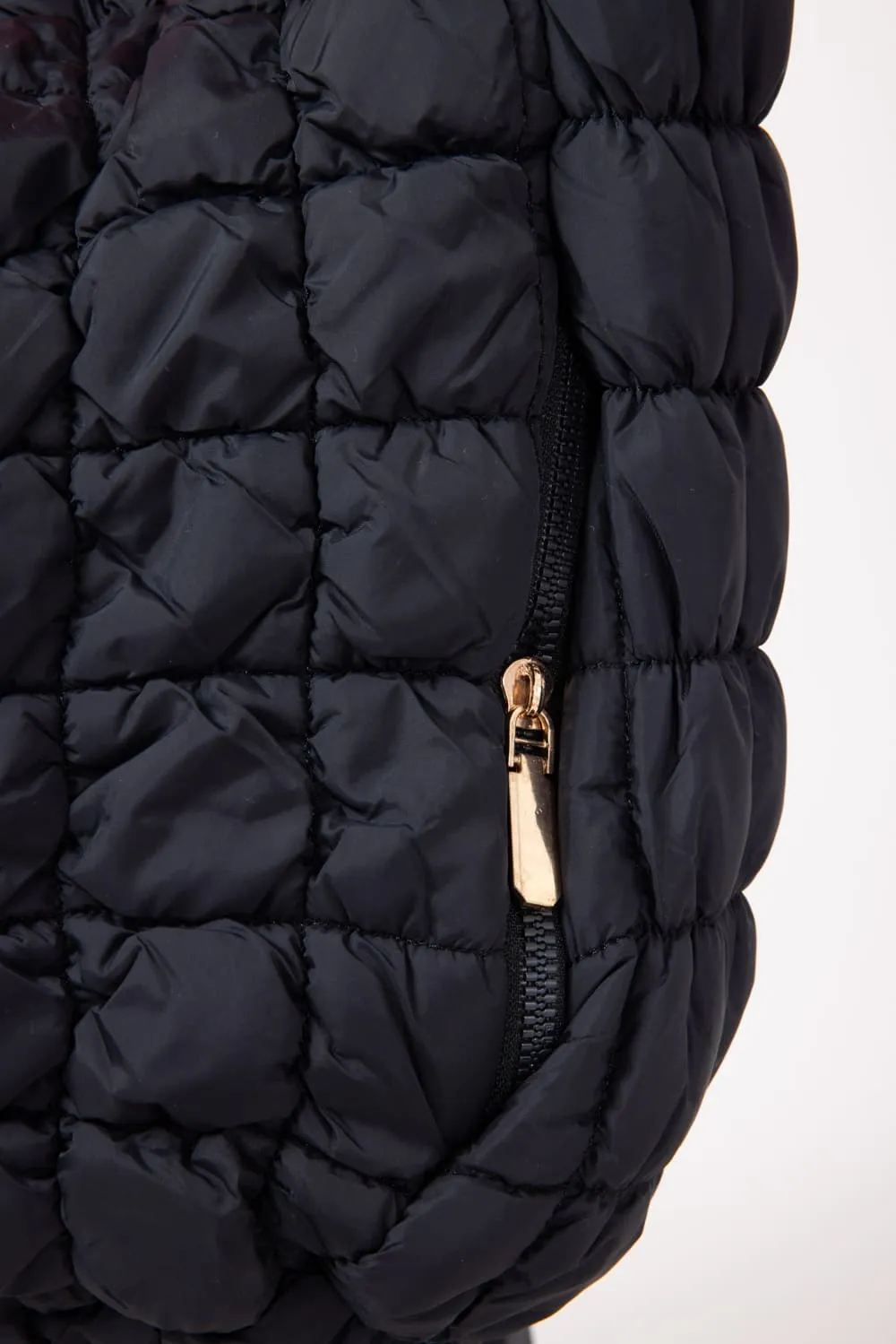 Large Quilted Puffer Bag for Women in Black | EG10279-BLACK
