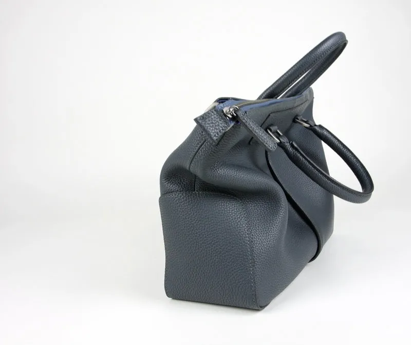 Large Womens Black Leather Work Handbag Purse Leather Crossbody Purse Shoulder Bag for Ladies