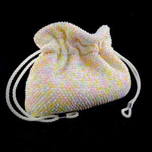 Late 50s/ Early 60s Beaded Reversible Drawstring Bag