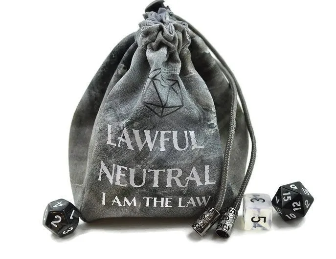Lawful Neutral Dice Bag, Tan
