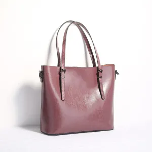 Leather Handbags Shopping Bag Shoulder Bag Female Simple Leather Ladies Big Bag Fashion