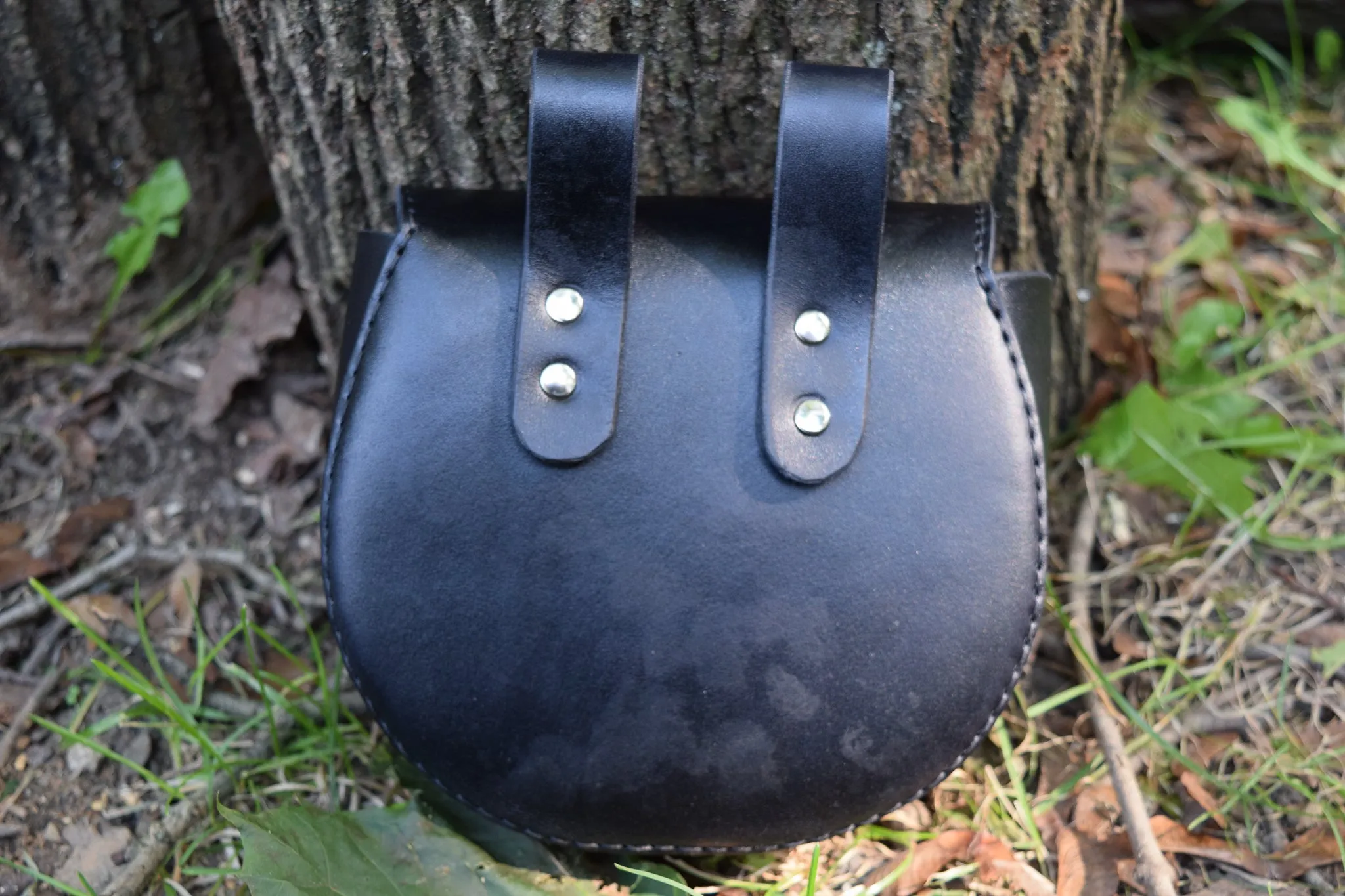 Leather Tooled Sporran Bag