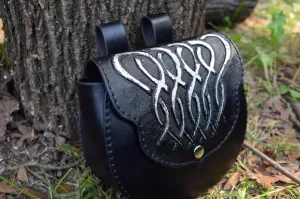 Leather Tooled Sporran Bag