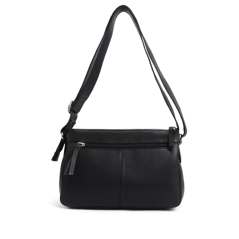 Leather Zip-Close Shoulder Bag - JEWN39003 / 325 229