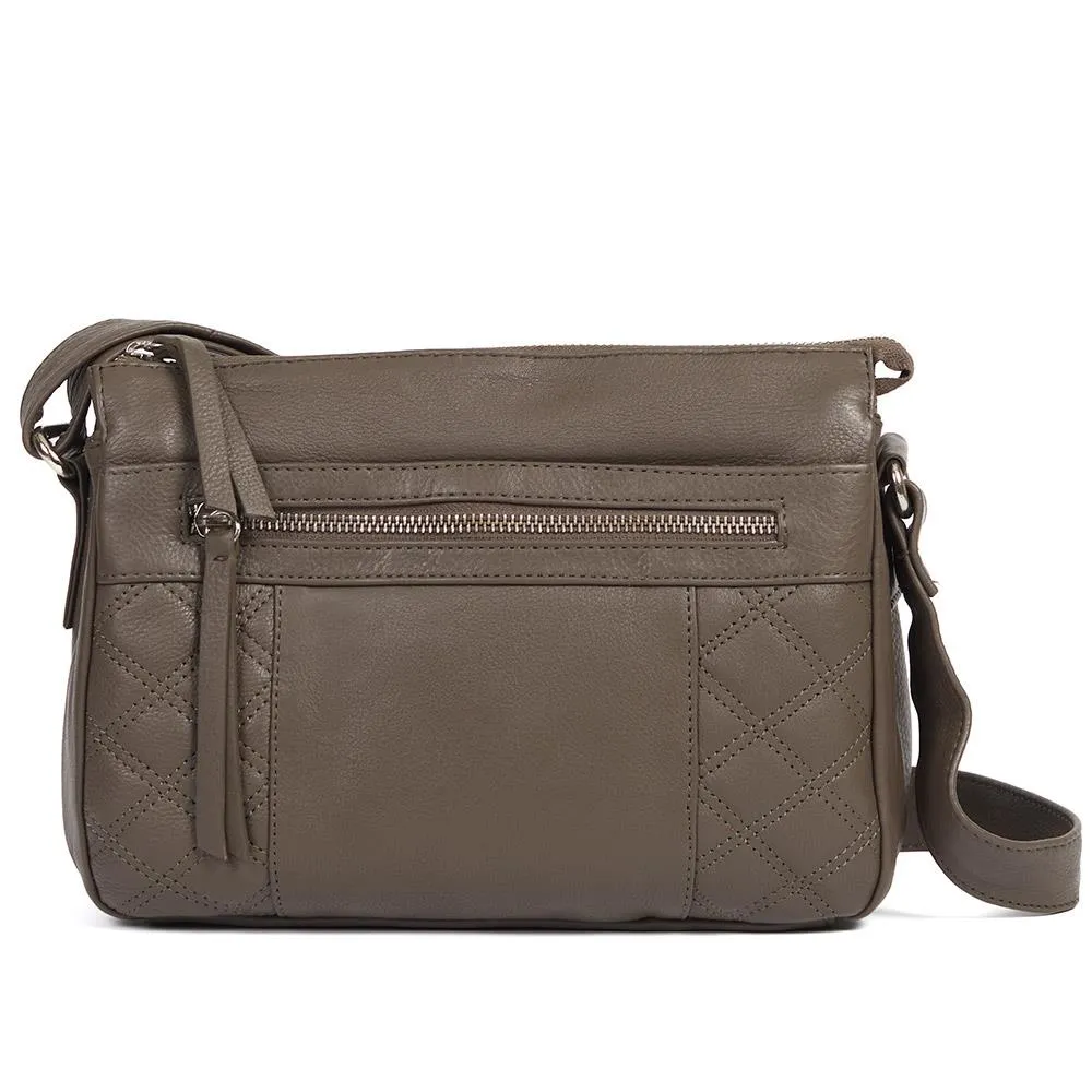 Leather Zip-Close Shoulder Bag - JEWN39003 / 325 229