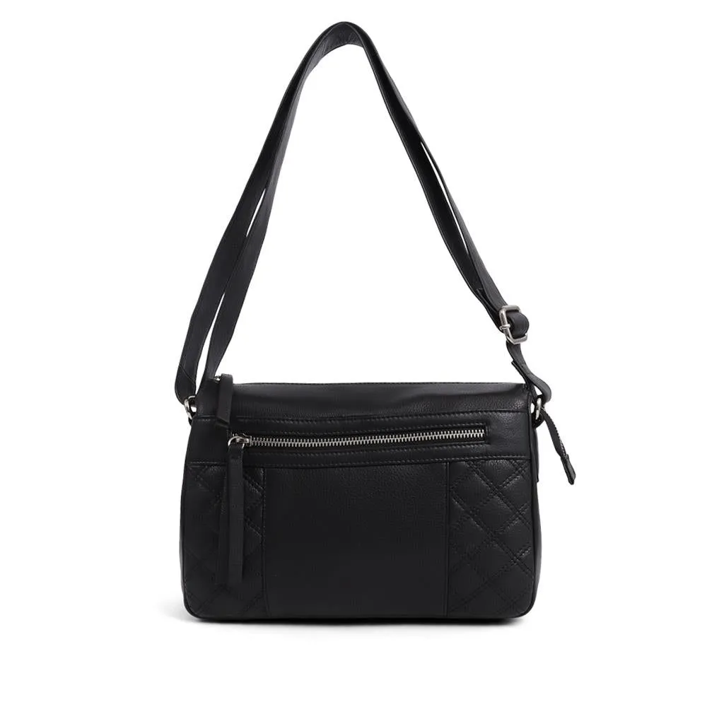 Leather Zip-Close Shoulder Bag - JEWN39003 / 325 229