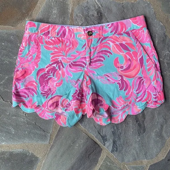 😁Lilly Pulitzer Lovebirds Buttercup Shorts-4