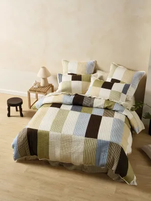 LINEN HOUSE MATEO | KHAKI QUILT COVER