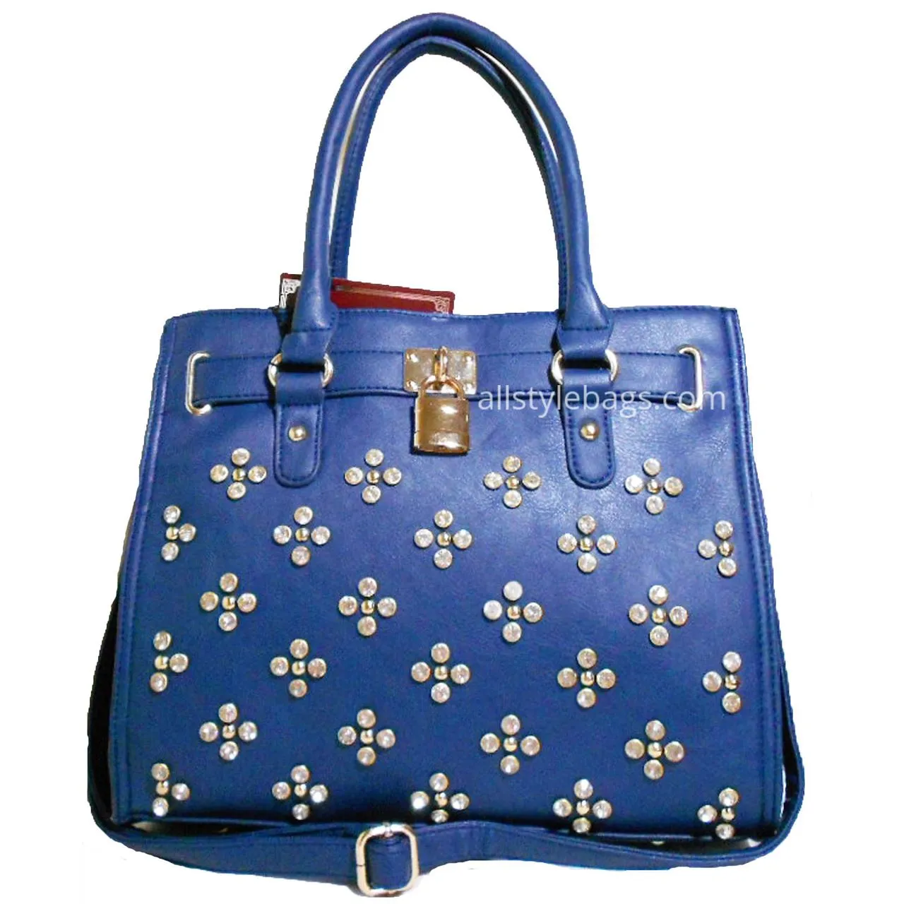 LOEM Shoulder bag handbag Tote Designer inspired Rhinestone Studs F17E